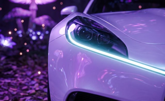 Close-up of the S5motors LED headlight strip